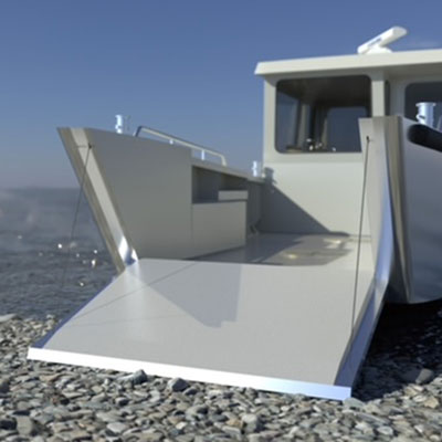 Aluminum Vessel on Water